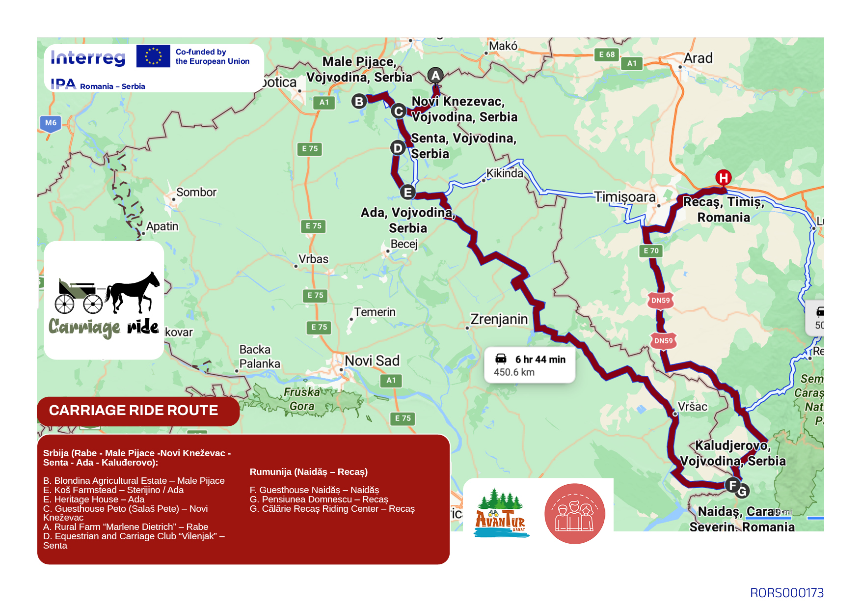 Carriage Ride Route – Paths of Tradition and Craft map
